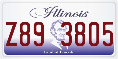 IL license plate Z893805