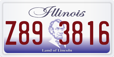 IL license plate Z893816