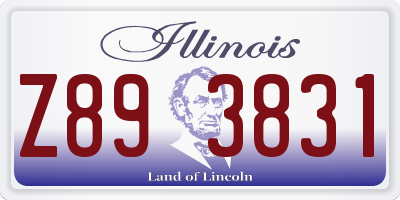 IL license plate Z893831