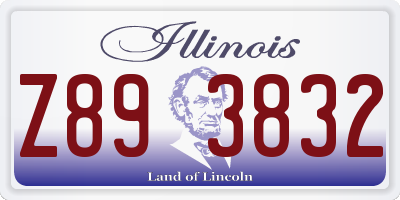IL license plate Z893832
