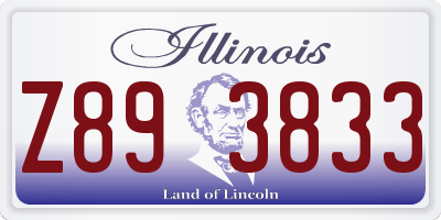 IL license plate Z893833