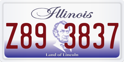 IL license plate Z893837