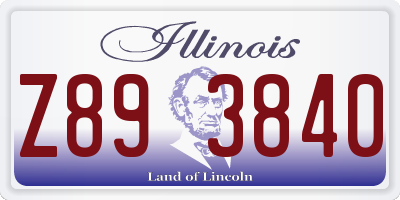 IL license plate Z893840