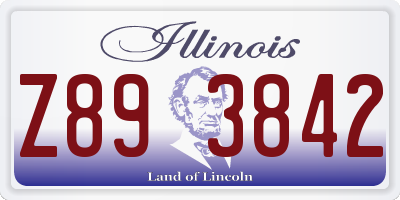 IL license plate Z893842