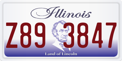 IL license plate Z893847