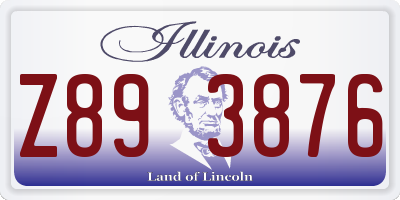 IL license plate Z893876