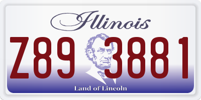IL license plate Z893881