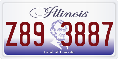 IL license plate Z893887