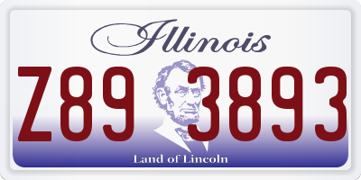 IL license plate Z893893