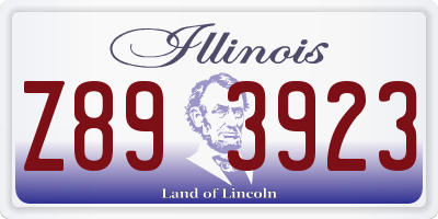 IL license plate Z893923