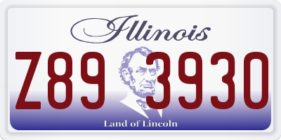 IL license plate Z893930