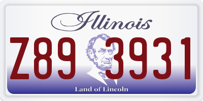 IL license plate Z893931