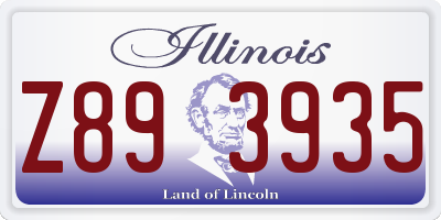 IL license plate Z893935