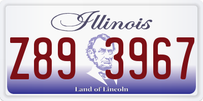 IL license plate Z893967