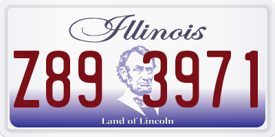 IL license plate Z893971