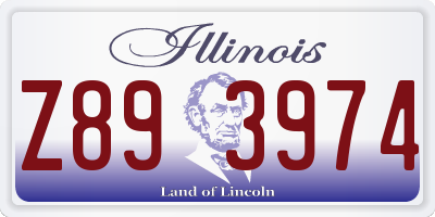 IL license plate Z893974