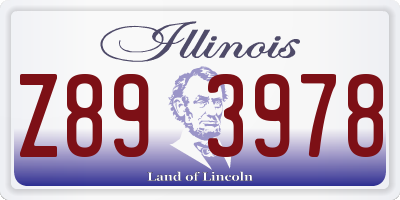 IL license plate Z893978