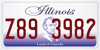 IL license plate Z893982