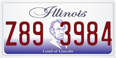 IL license plate Z893984