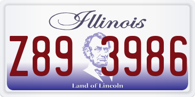 IL license plate Z893986
