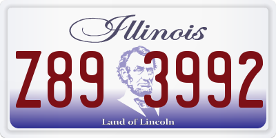 IL license plate Z893992