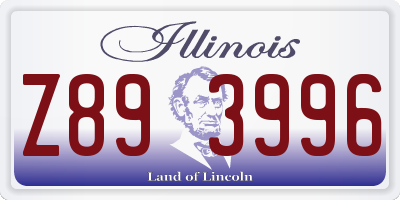 IL license plate Z893996