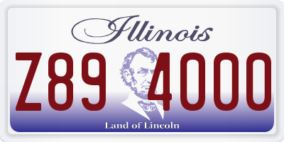 IL license plate Z894000