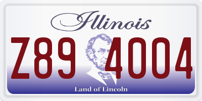 IL license plate Z894004