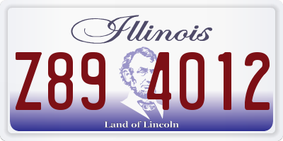 IL license plate Z894012
