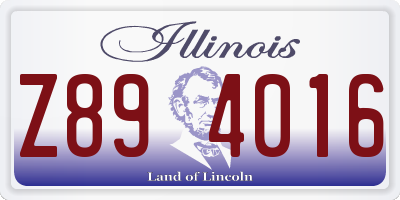 IL license plate Z894016