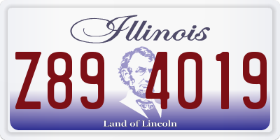 IL license plate Z894019
