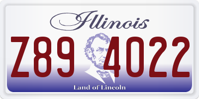 IL license plate Z894022