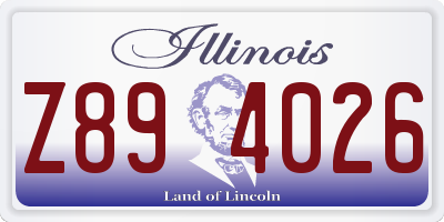 IL license plate Z894026