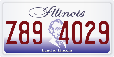 IL license plate Z894029