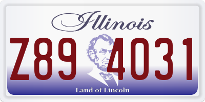 IL license plate Z894031