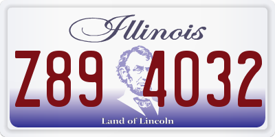 IL license plate Z894032