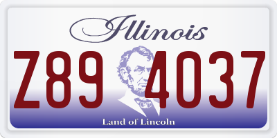 IL license plate Z894037
