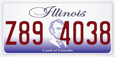 IL license plate Z894038