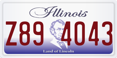 IL license plate Z894043