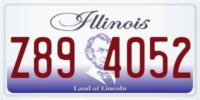 IL license plate Z894052