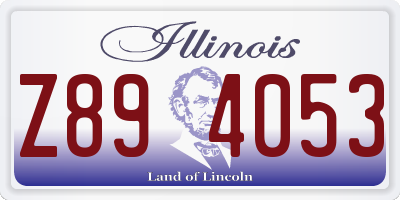 IL license plate Z894053