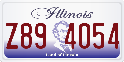 IL license plate Z894054