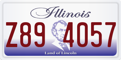 IL license plate Z894057