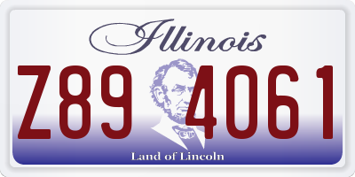 IL license plate Z894061