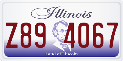 IL license plate Z894067