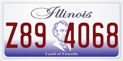 IL license plate Z894068