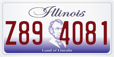 IL license plate Z894081