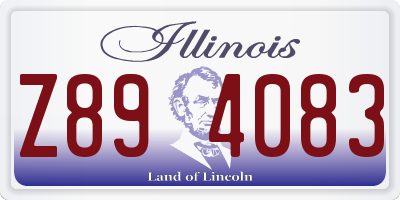 IL license plate Z894083