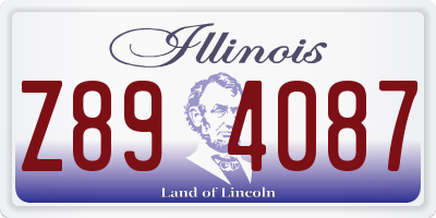 IL license plate Z894087