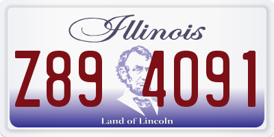 IL license plate Z894091